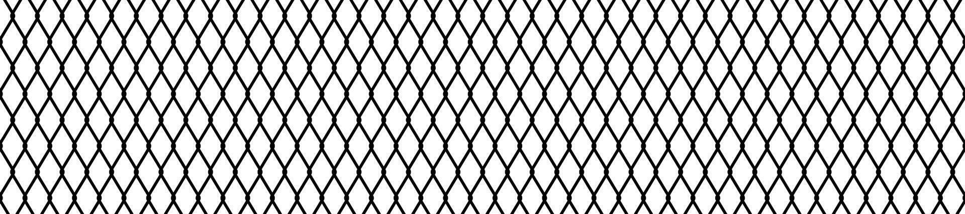Seamless basketball net pattern, black and white geometric wire texture, abstract fishnet design for sports background. Flat illustration isolated on white background. vector