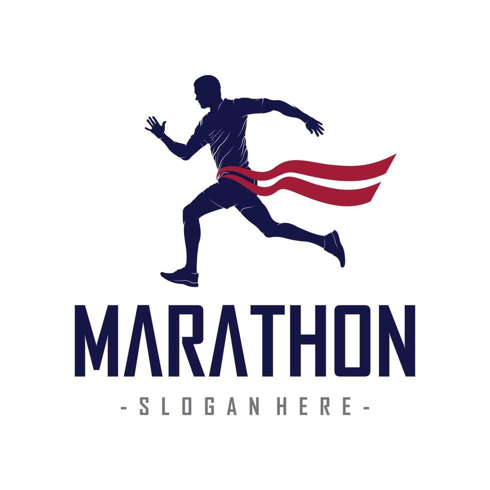 Running and Marathon Logo vector