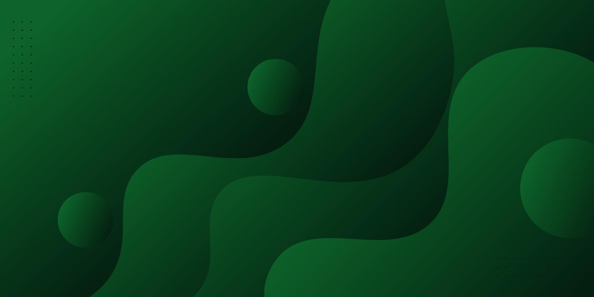 Abstract geometric green wave with 3d view background illustration and simple pattern. Modern and luxury design. eps10 vector