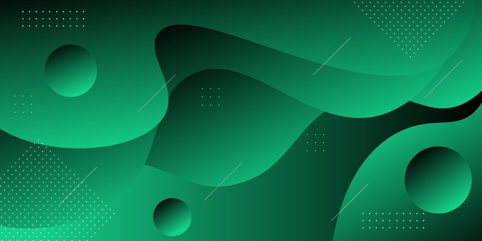 Dynamic color green wave textured background design in 3D style with simple pattern. eps10 vector