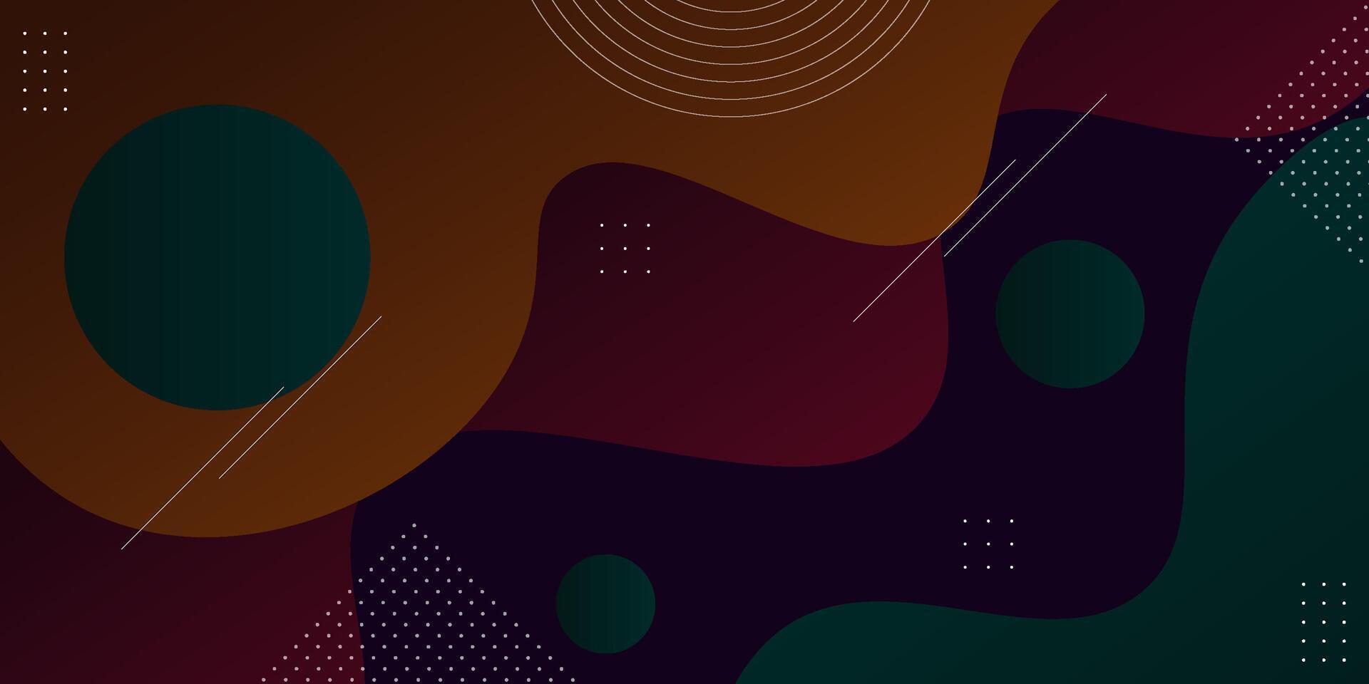 Colorful geometric business banner design. Creative banner design with wave and circle shape as template. Eps10 vector