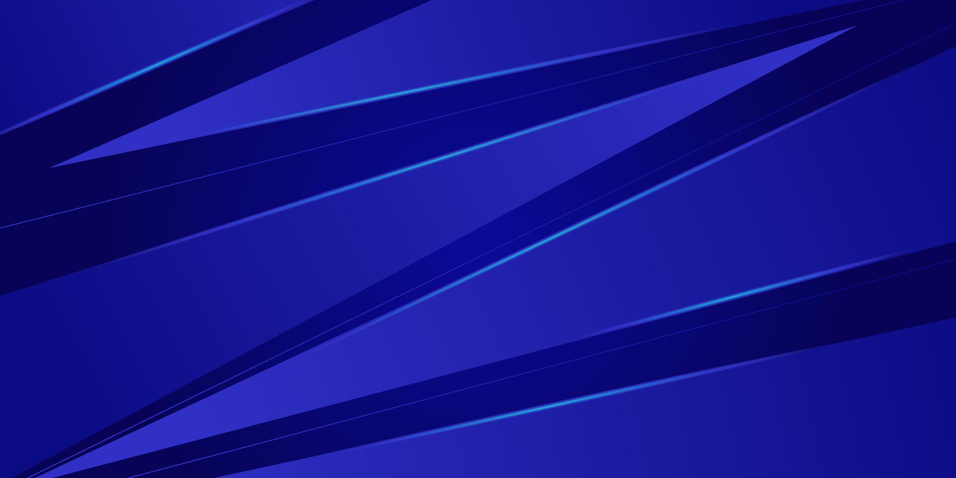 Abstract 3D blue gradient triangle background with shadow. Blue triangle on background. vector