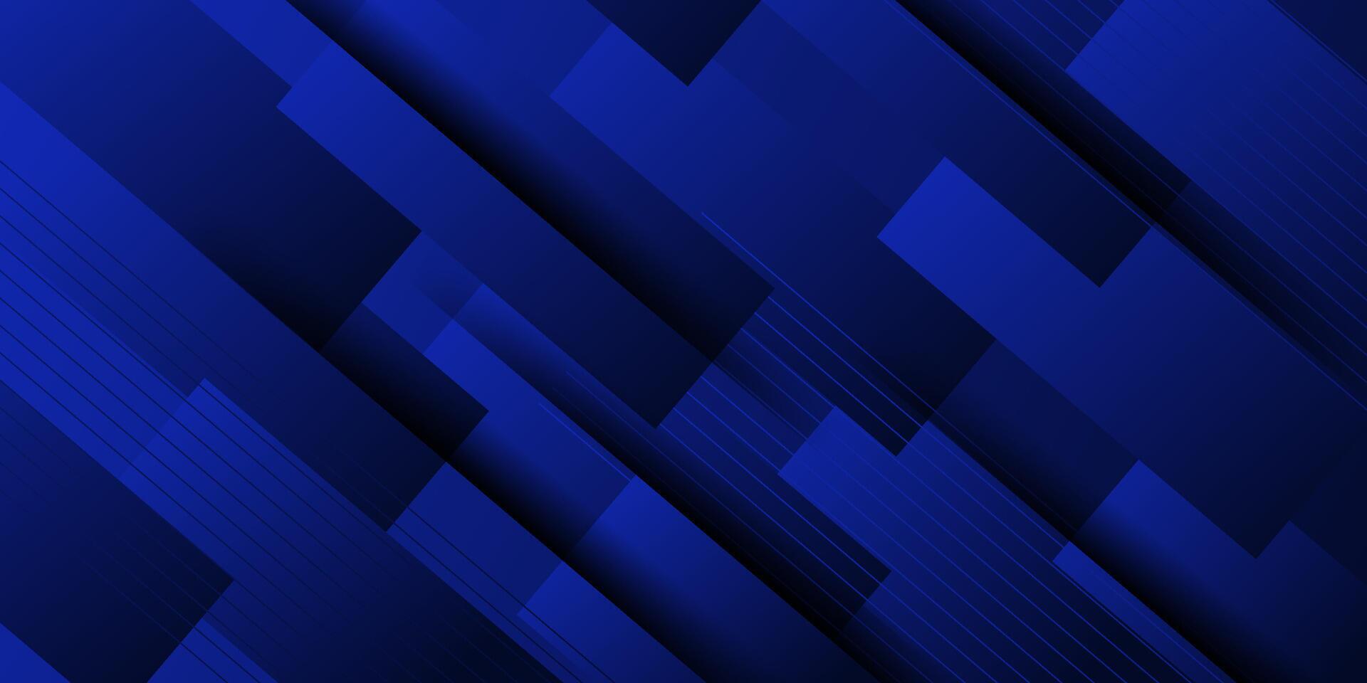Abstract blue background overlap template with overlay lines and shapes. Dark blue background with square pattern design. Eps10 vector