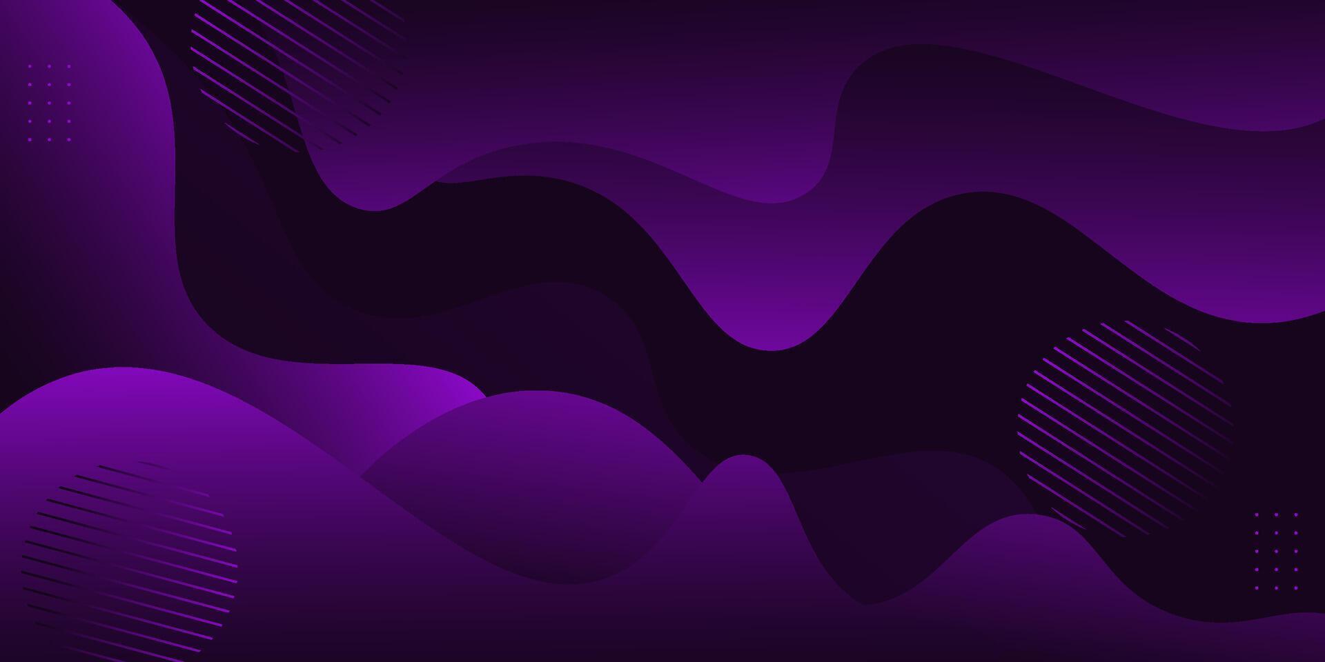 Abstract minimal wave background with dynamic dark purple color design. Simple geometric shape pattern. Eps10 vector