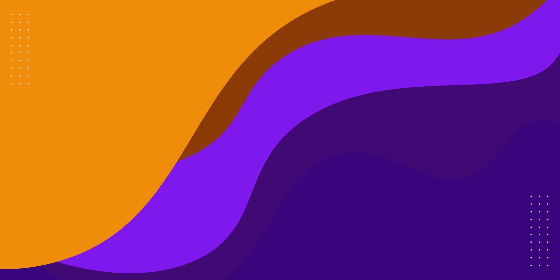 Modern abstract fluid 3D background with yellow and purple wave design. Eps10 vector