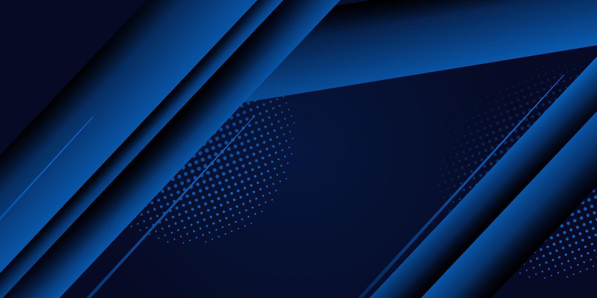 Abstract black blue geometric background glowing and layer elements for presentation design. Suitable for business, company, institution, party, celebration, seminar. eps10 vector