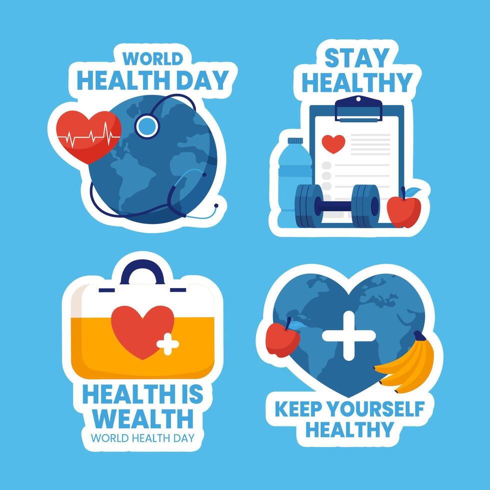 Social Media Promotion Label for Health Awareness Day Campaign vector