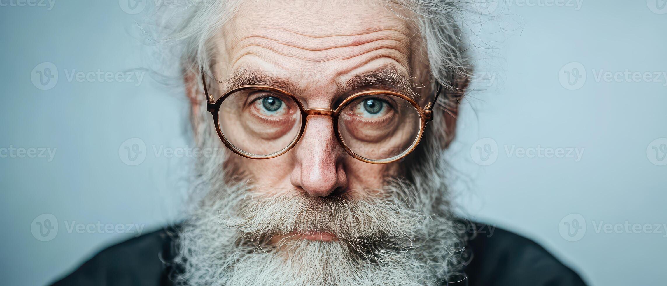 An old man with glasses and a beard photo