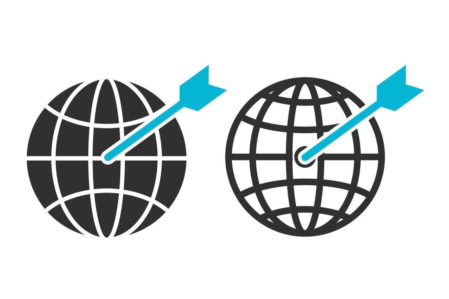 Web Target icon, Browser Target icon, Web icon, Internet icon, Global Target icon, Earth icon, Website icons, Icon Design vector