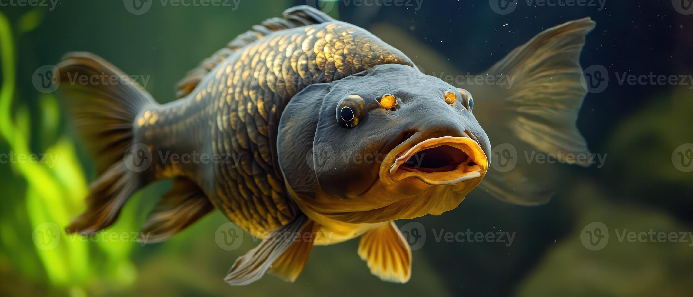 A fish with its mouth open and its mouth open photo
