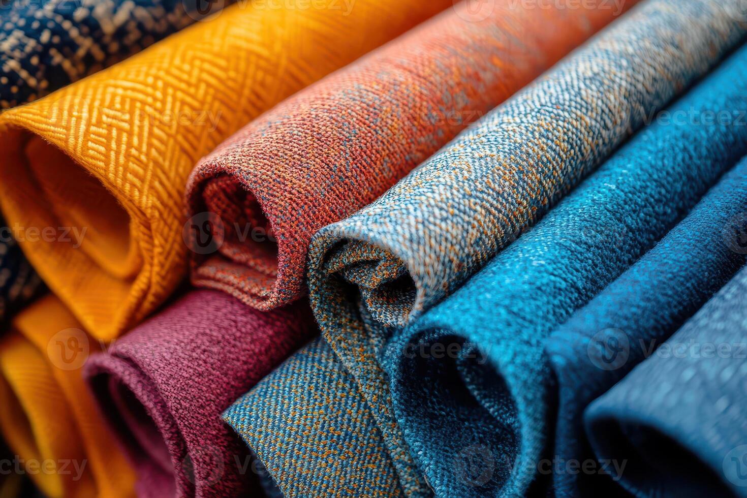 Colorful fabric on display photo