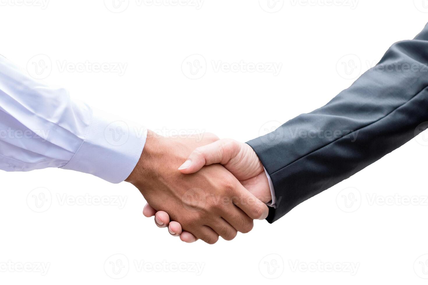 Businessman partnership handshake after completion of agreement photo