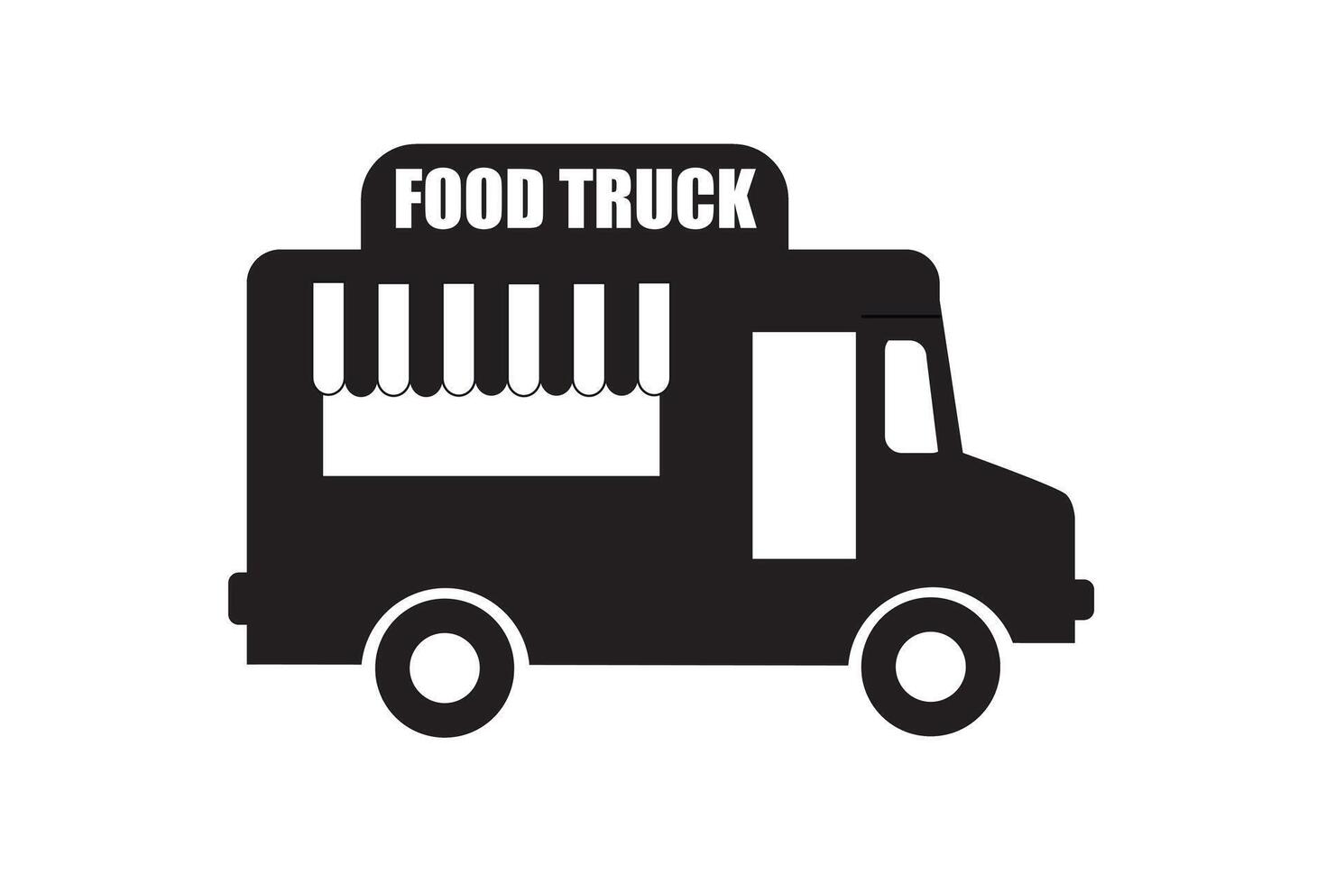 Food truck logo icon. vector