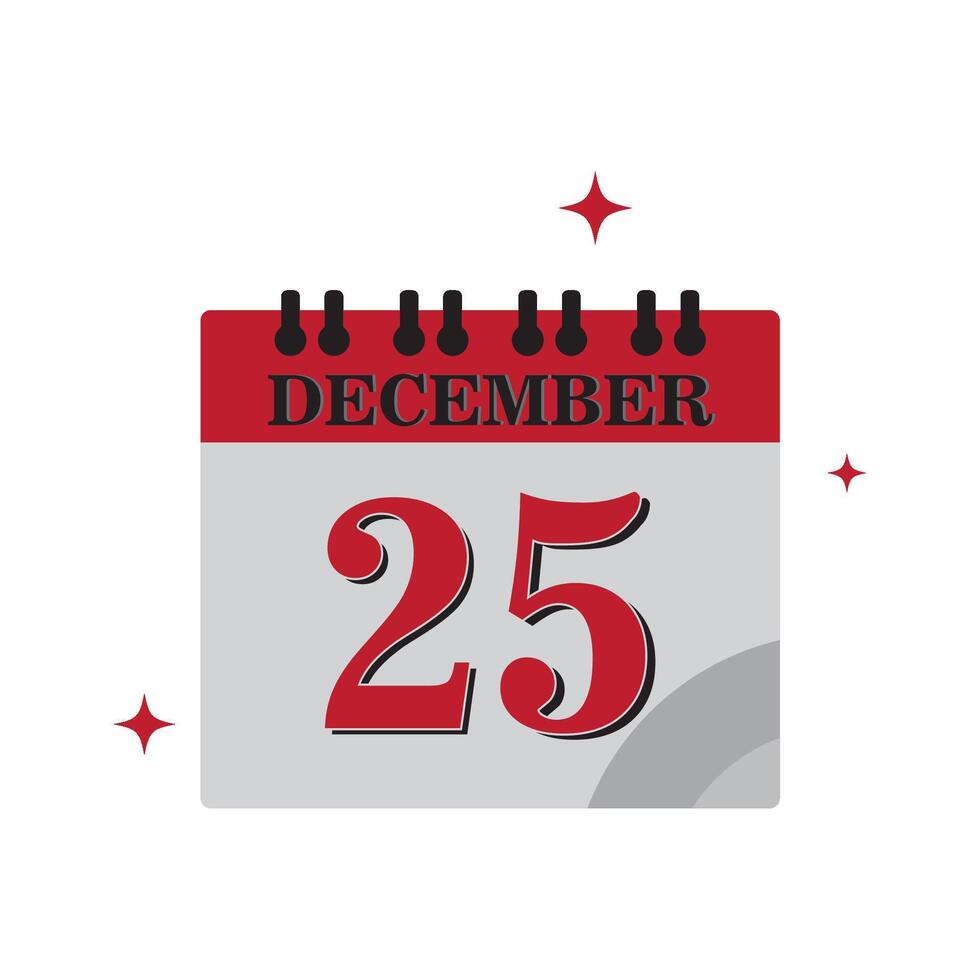 Christmas Calendar icon flat design template vector