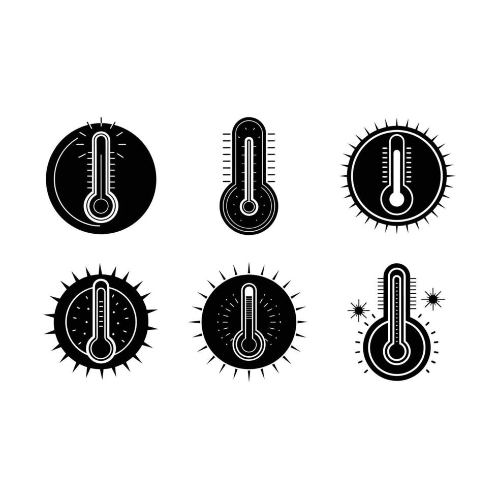 Temperature Icon Illustration for Weather and Climate Designs vector
