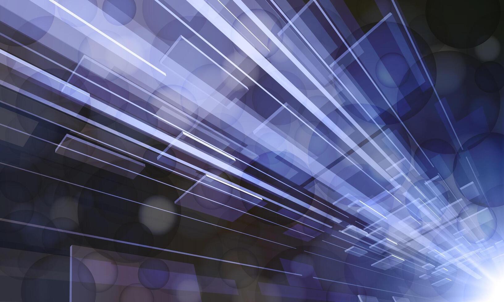 Abstract technology background with bright flare. virtual space. flash light square glass dimension. futuristic soft sunburst. vector