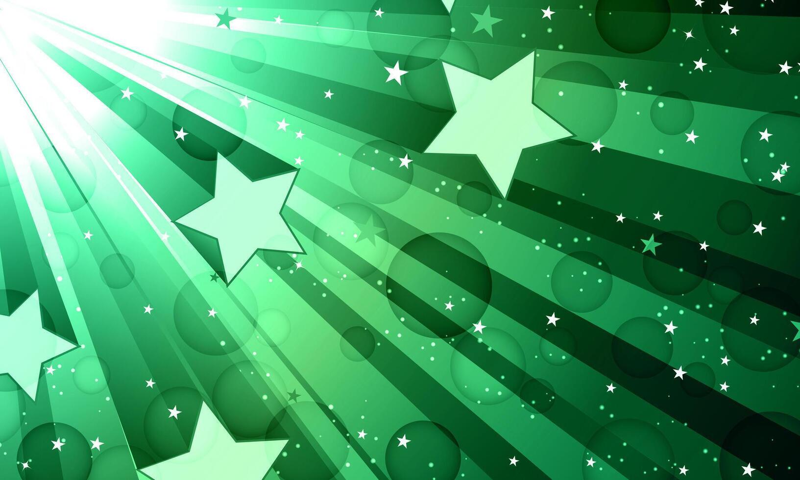 Light effect green shine burst with sparkles illustration. soft green shiny bright. natural light. vector