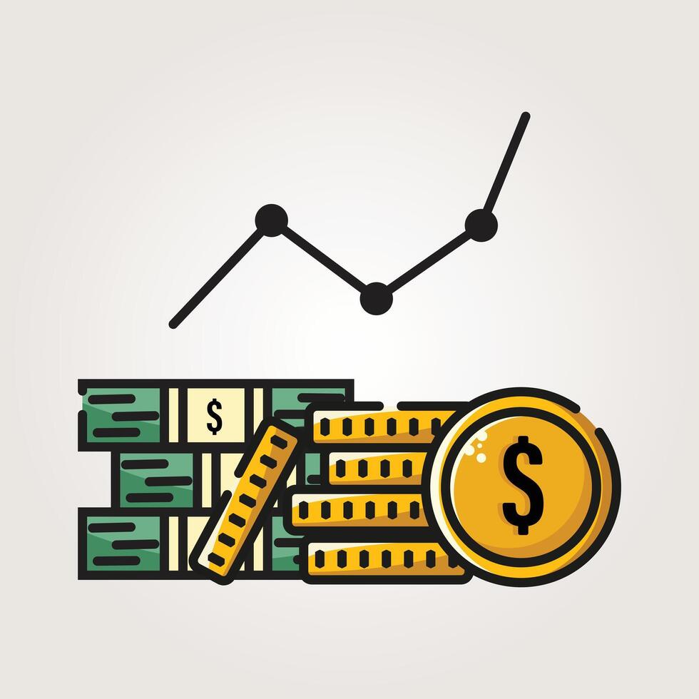 dollar money graphic icons illustration design, sign or symbol suitable for business sign and symbol vector