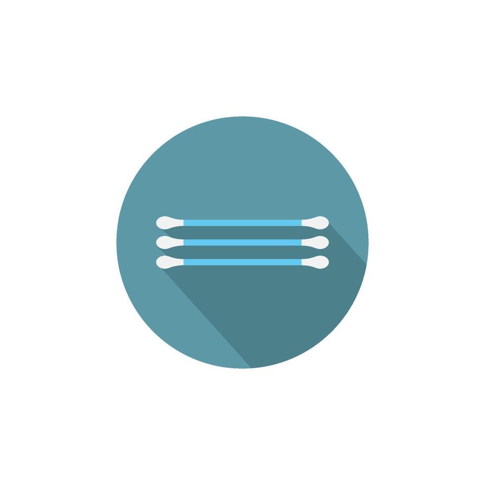 Three cotton swabs icon vector