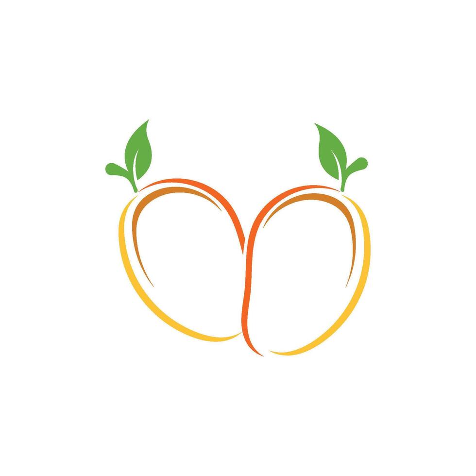Mango logo flat icon vector