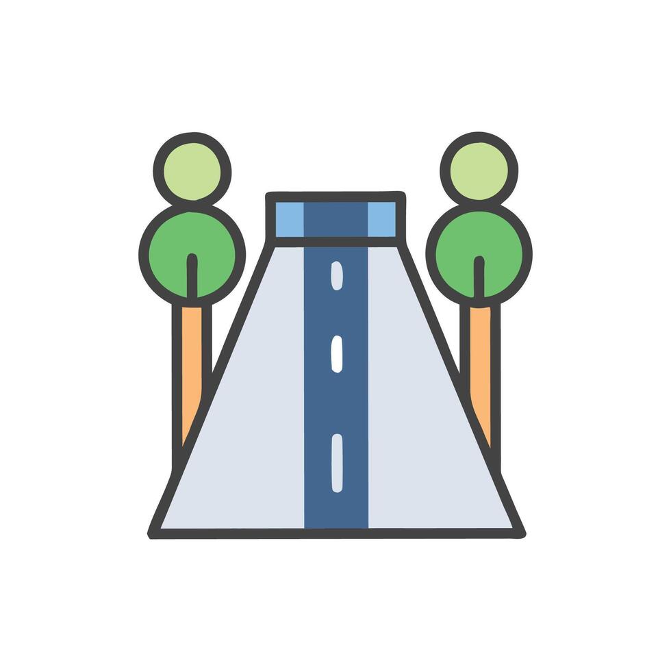 Avenue Icon for Urban Design vector