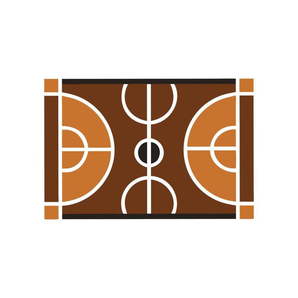 Dynamic Basketball Court Art vector