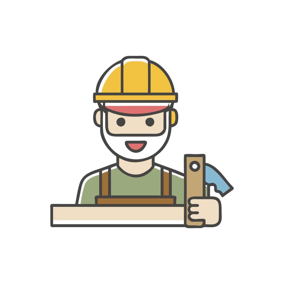 Elegant Carpenter Design Icon vector