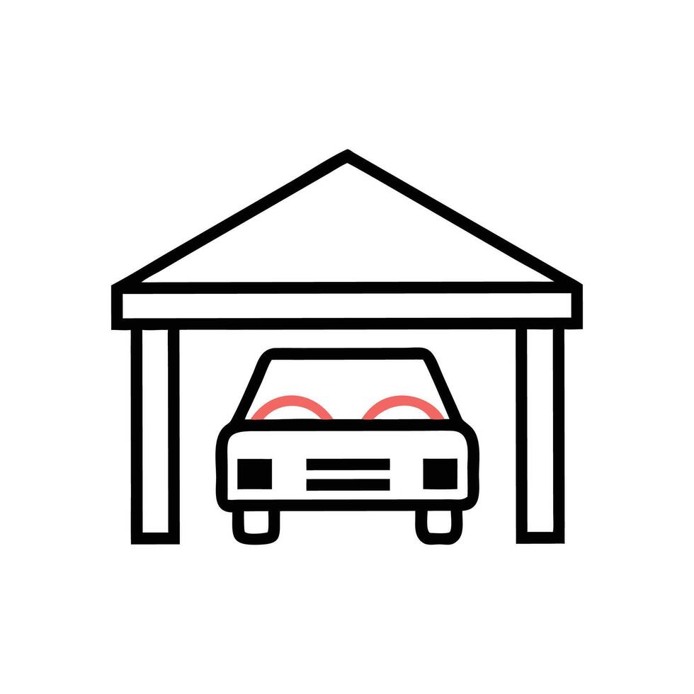 Elegant Carport Design vector