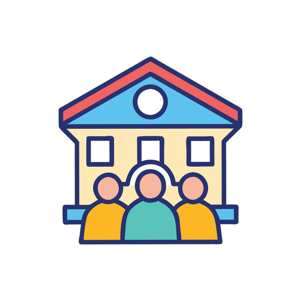 Charming Community Center Design vector