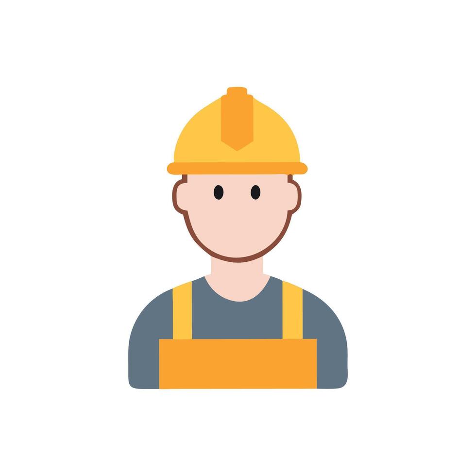 Stylish Construction Worker Icon vector