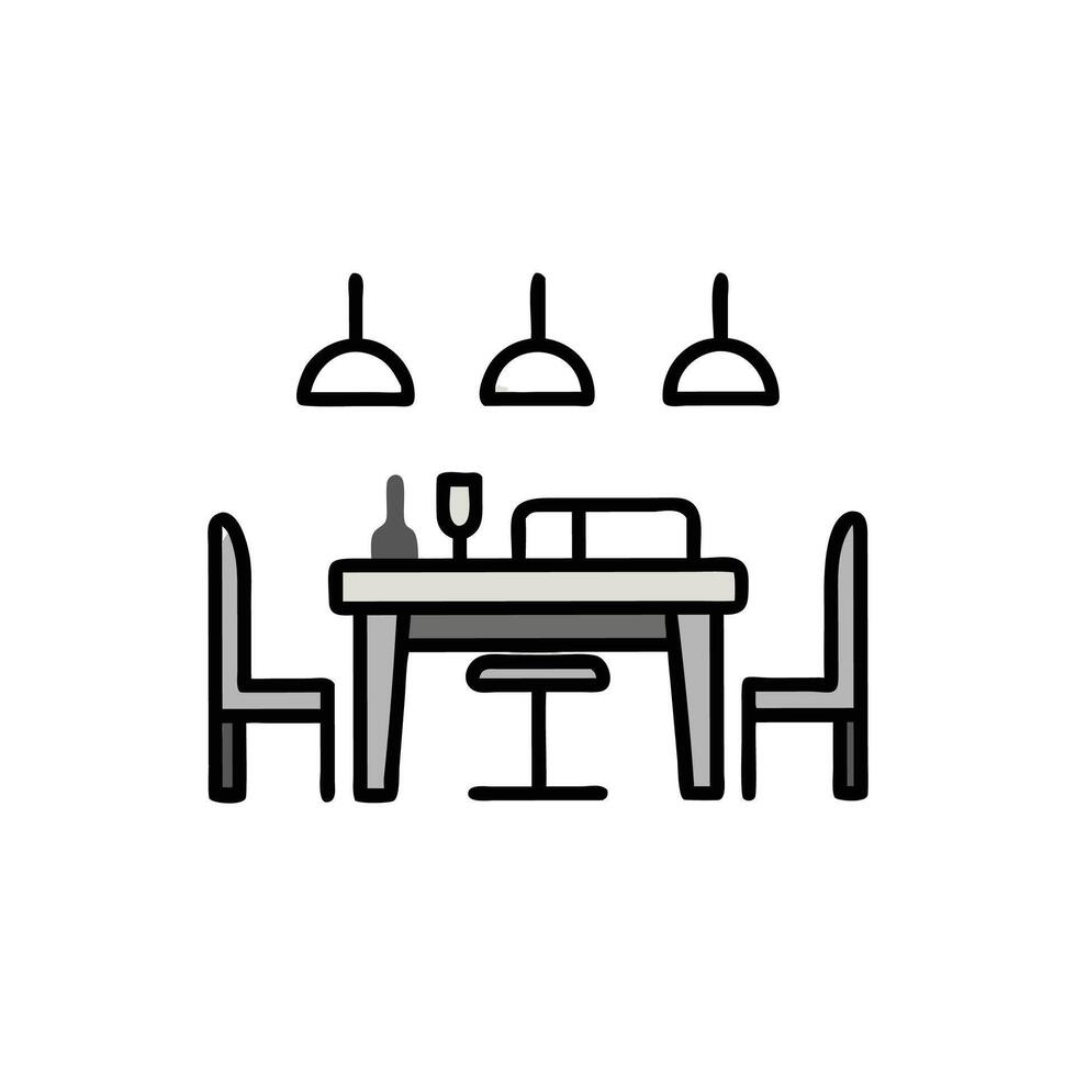 Dynamic Dining Room Design vector
