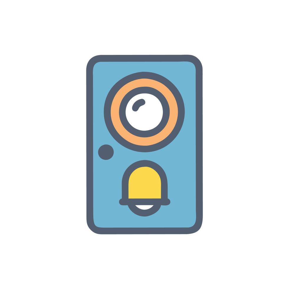Unique Doorbell Design for Modern Homes vector