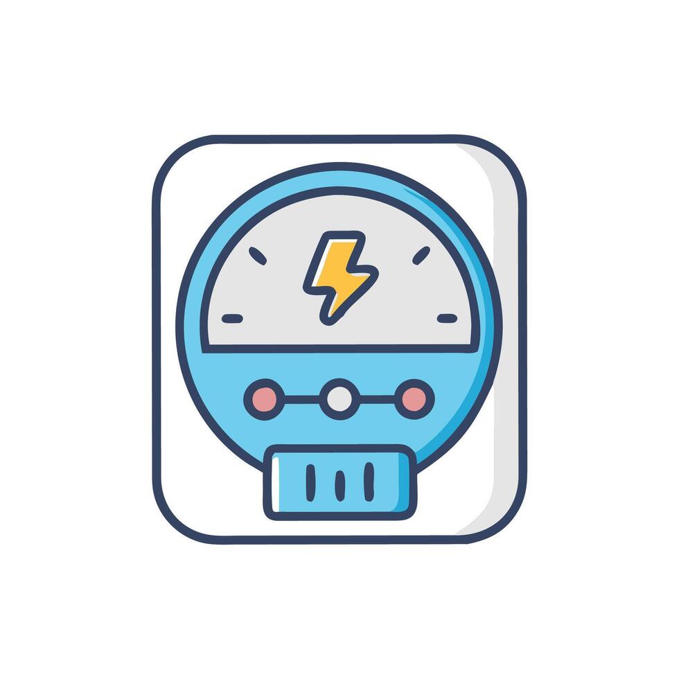 Innovative Electric Meter Illustration for Smart Homes vector