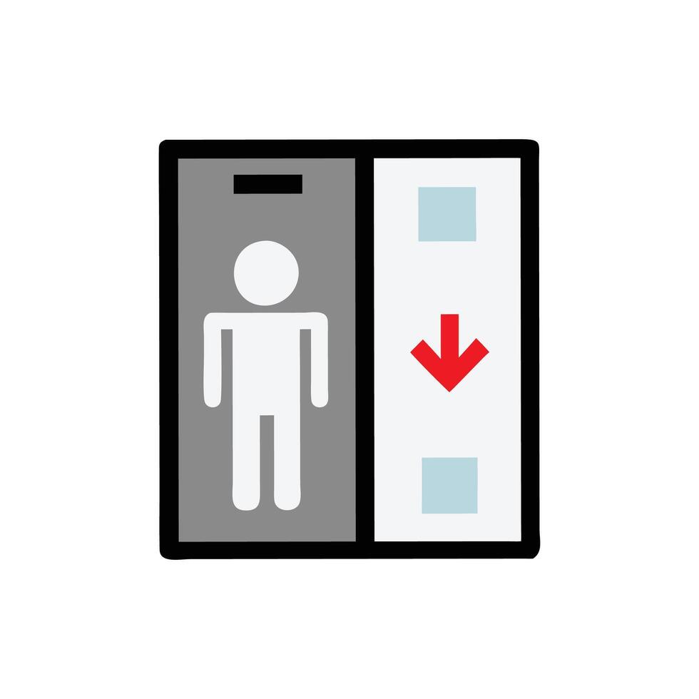 Stylish Elevator Icon for Contemporary Spaces vector