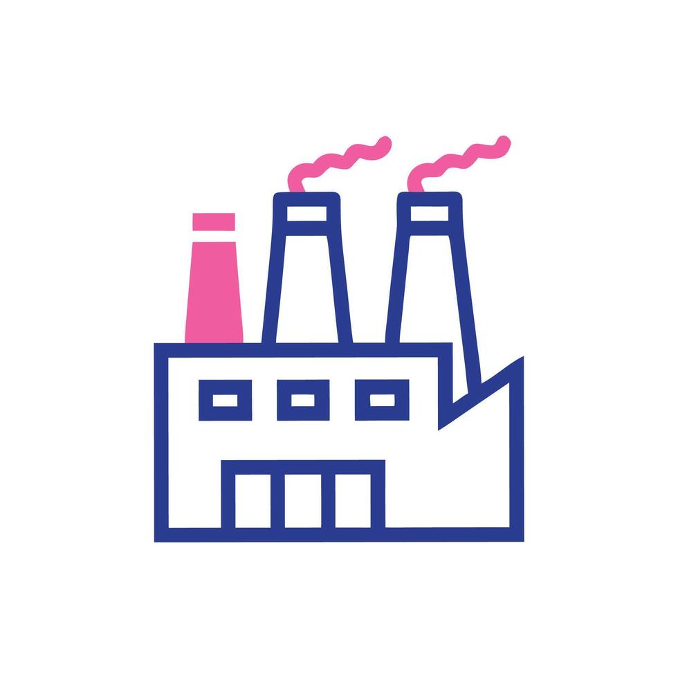 Versatile Factory Icon for Manufacturing Industries vector