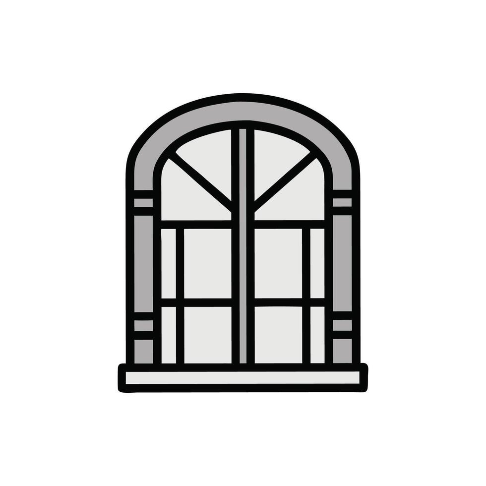 Stylish French Window Illustration for Modern Homes vector