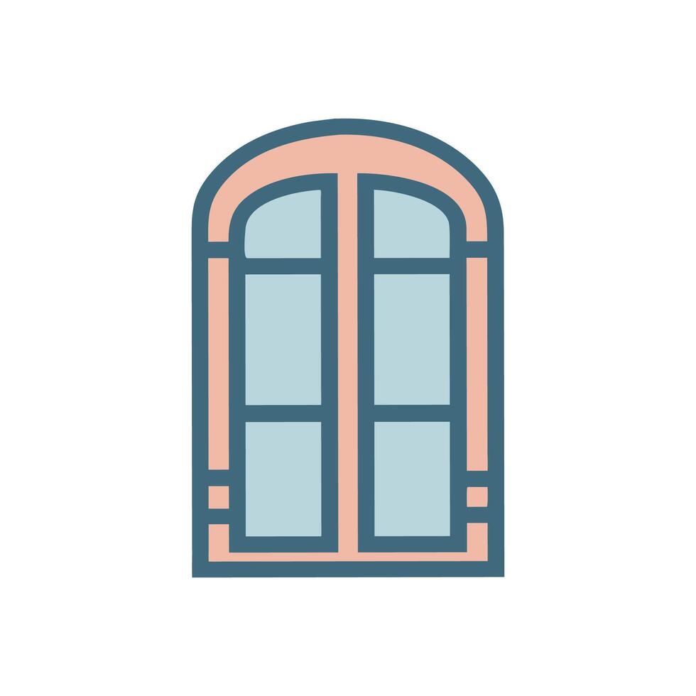 General French Window Design for Traditional Styles vector