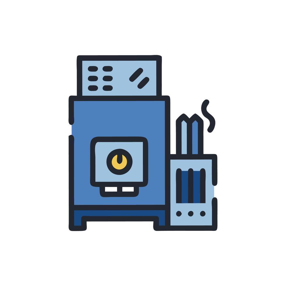 Modern Furnace Design for Home Heating vector