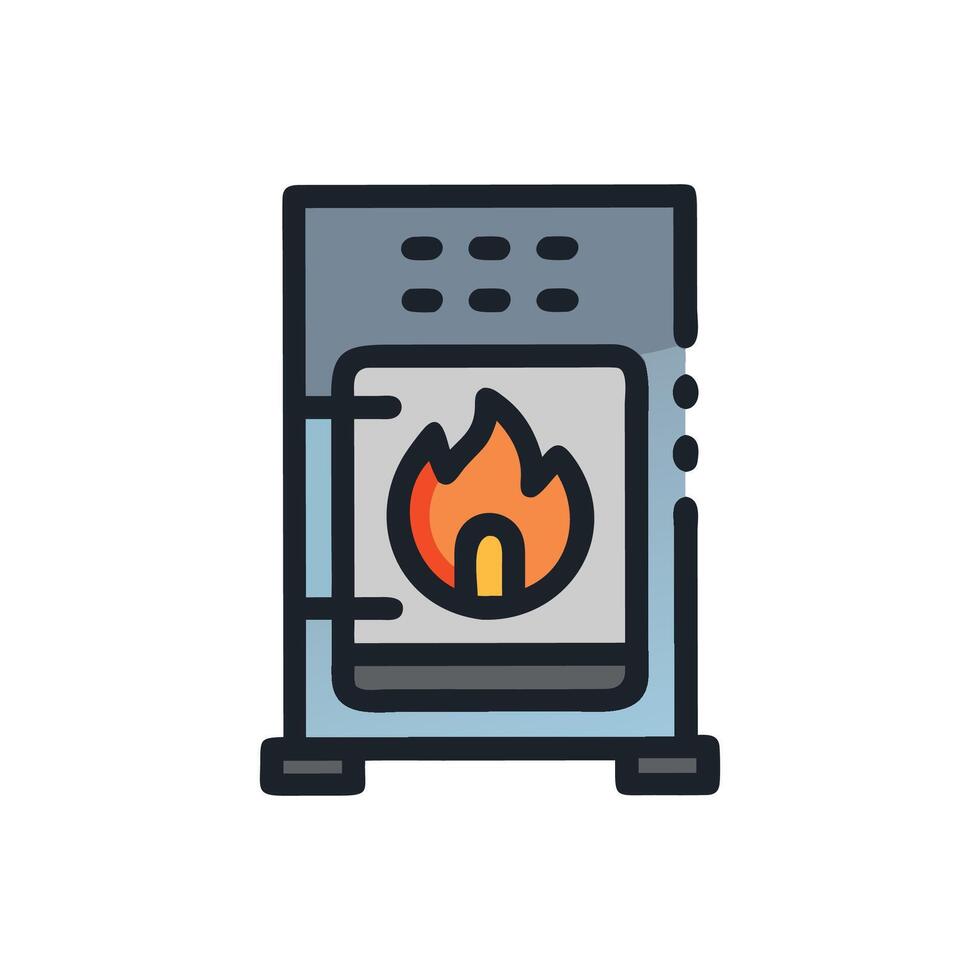 General Furnace Design for Heating Solutions vector