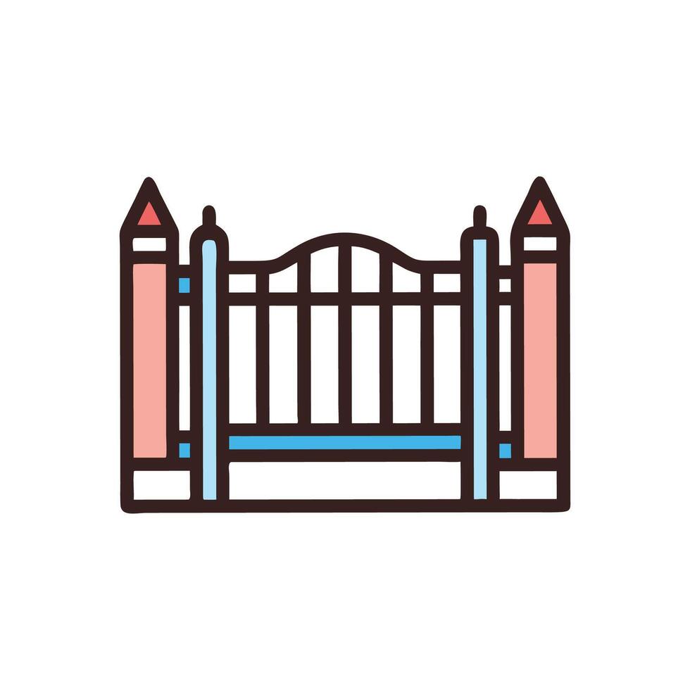 Stylish Gate Design for Entrances vector