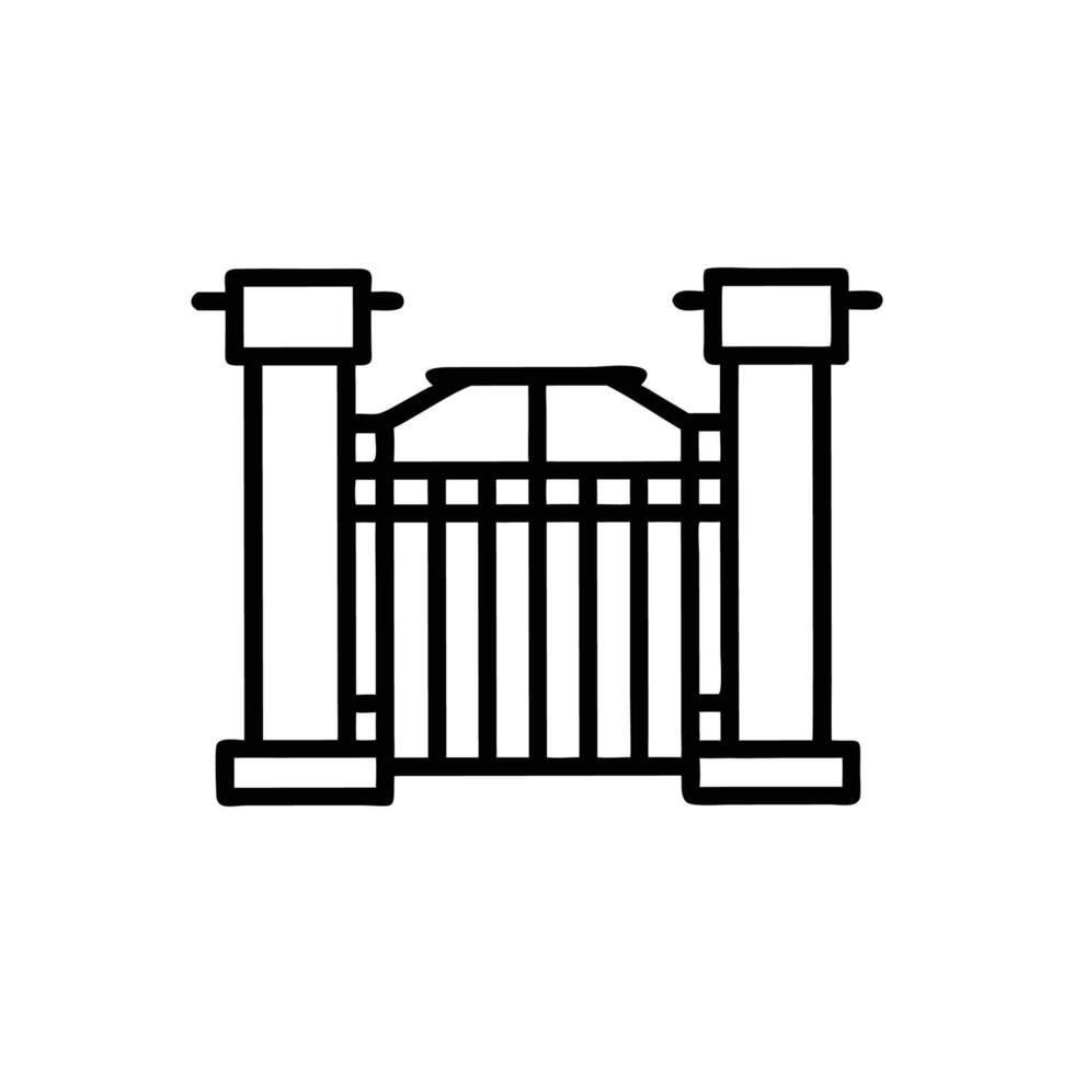General Gate Icon for Various Designs vector