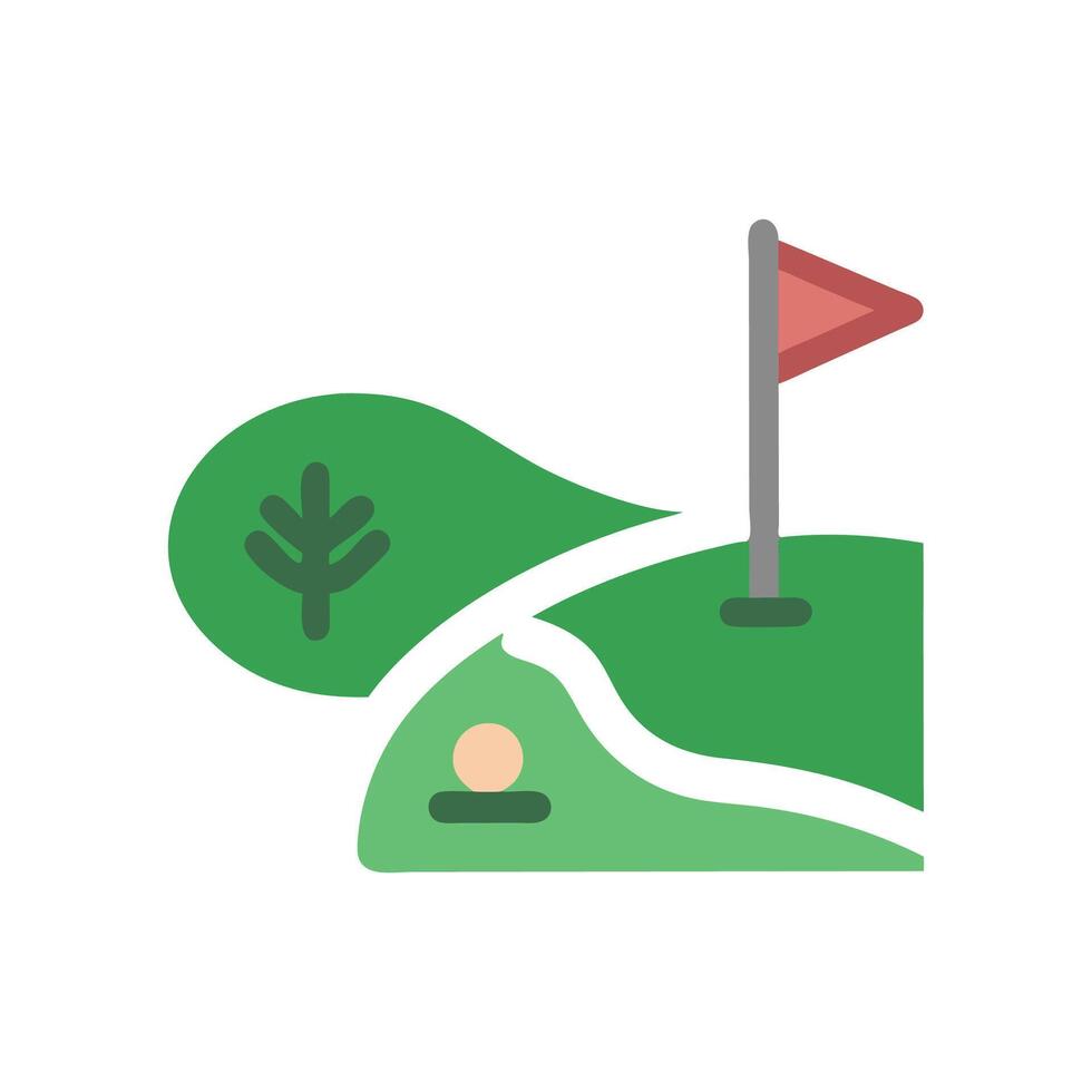 Elegant Golf Course Illustration for Luxury Living vector