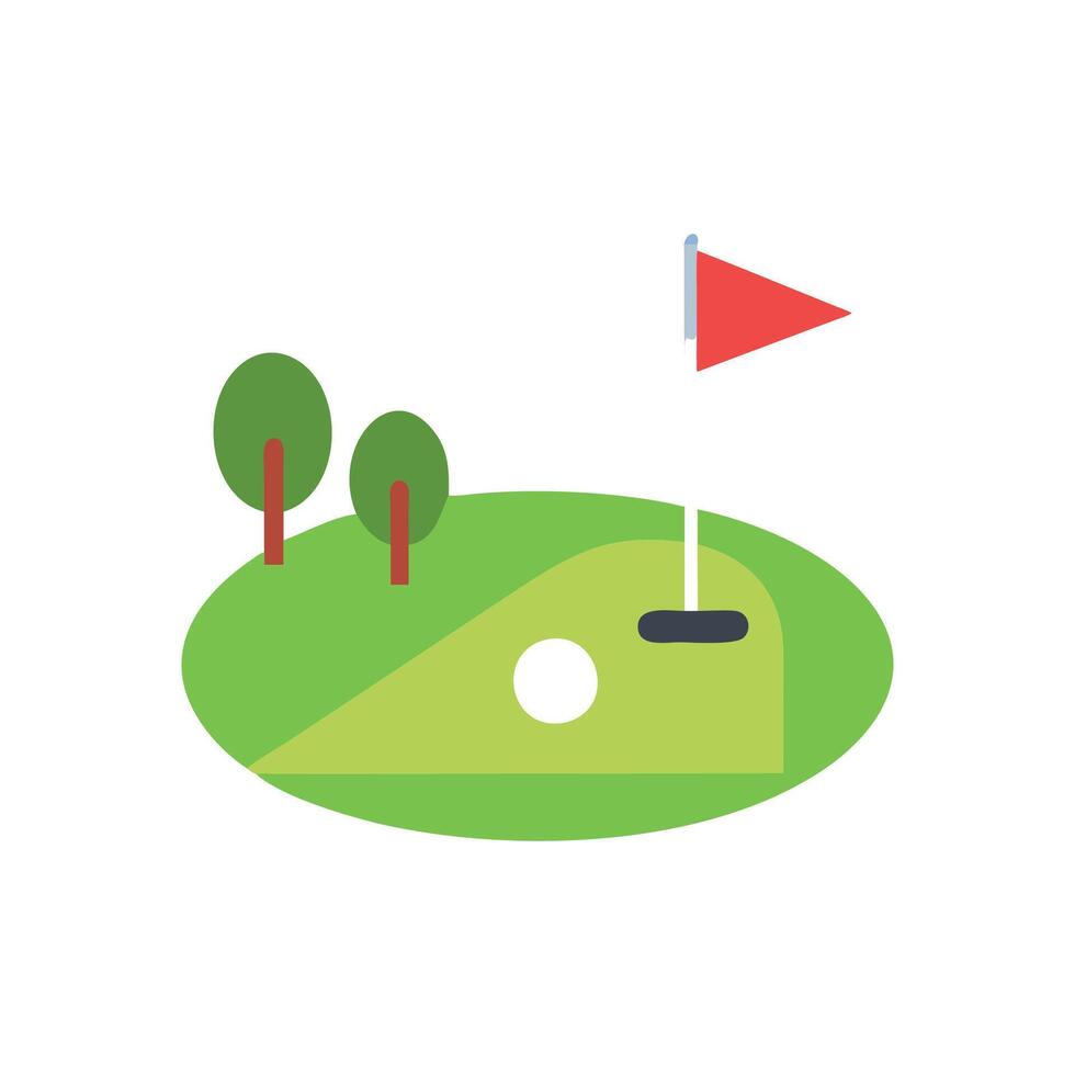 General Golf Course Icon for Various Uses vector