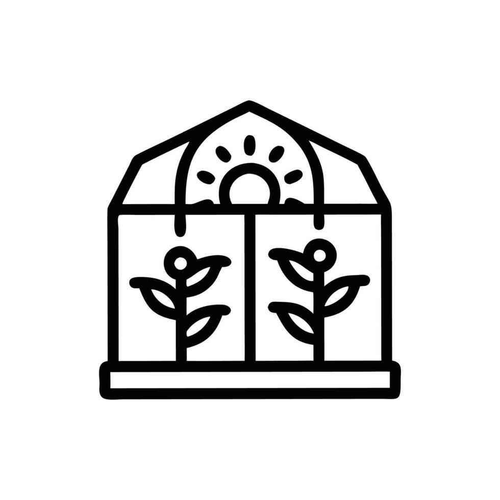 Stylish Greenhouse Design for EcoFriendly Living vector