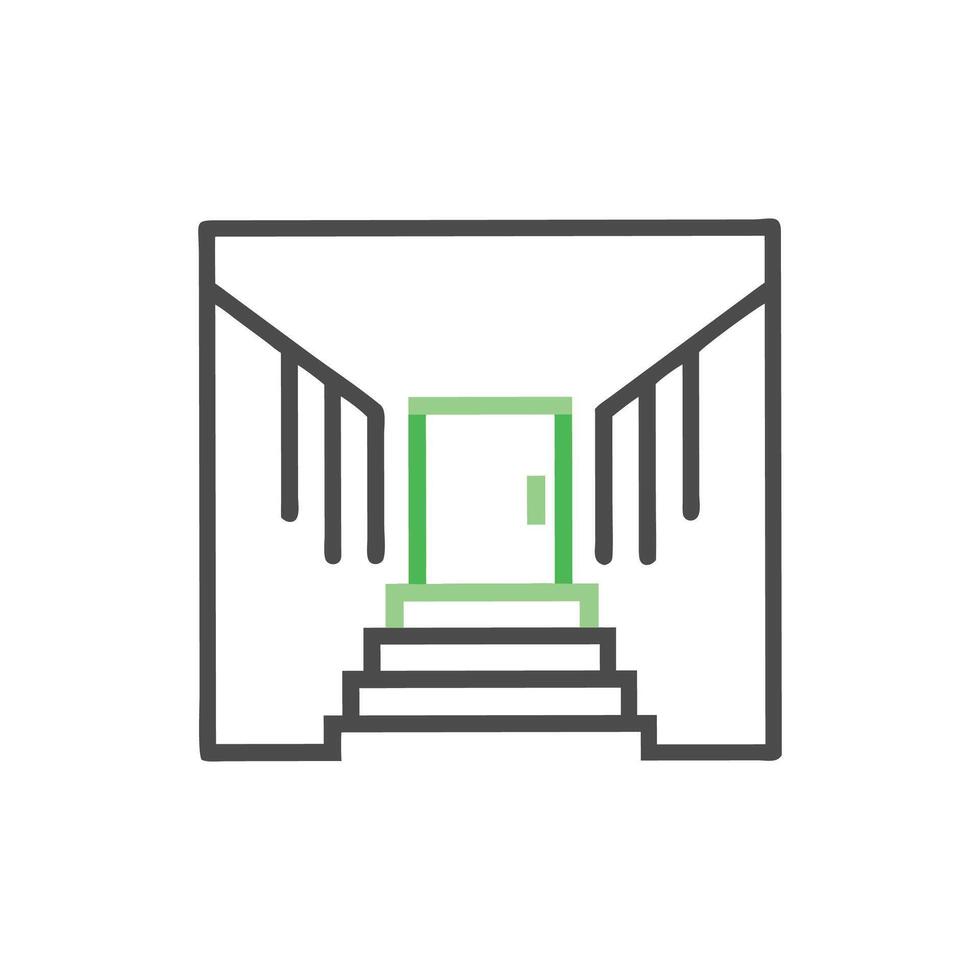Stylish Hallway Illustration for Contemporary Spaces vector