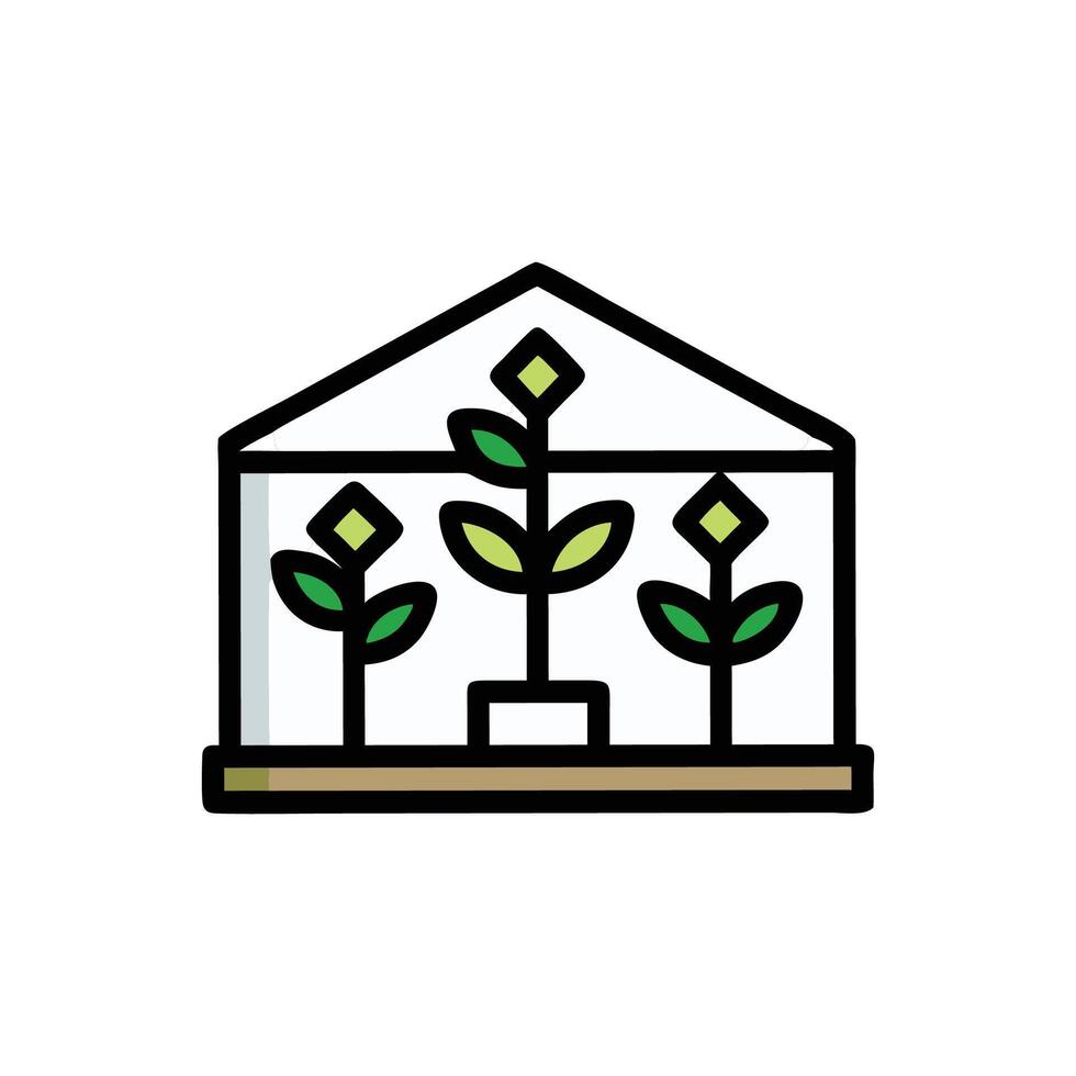 Versatile Greenhouse Icon for Various Designs vector