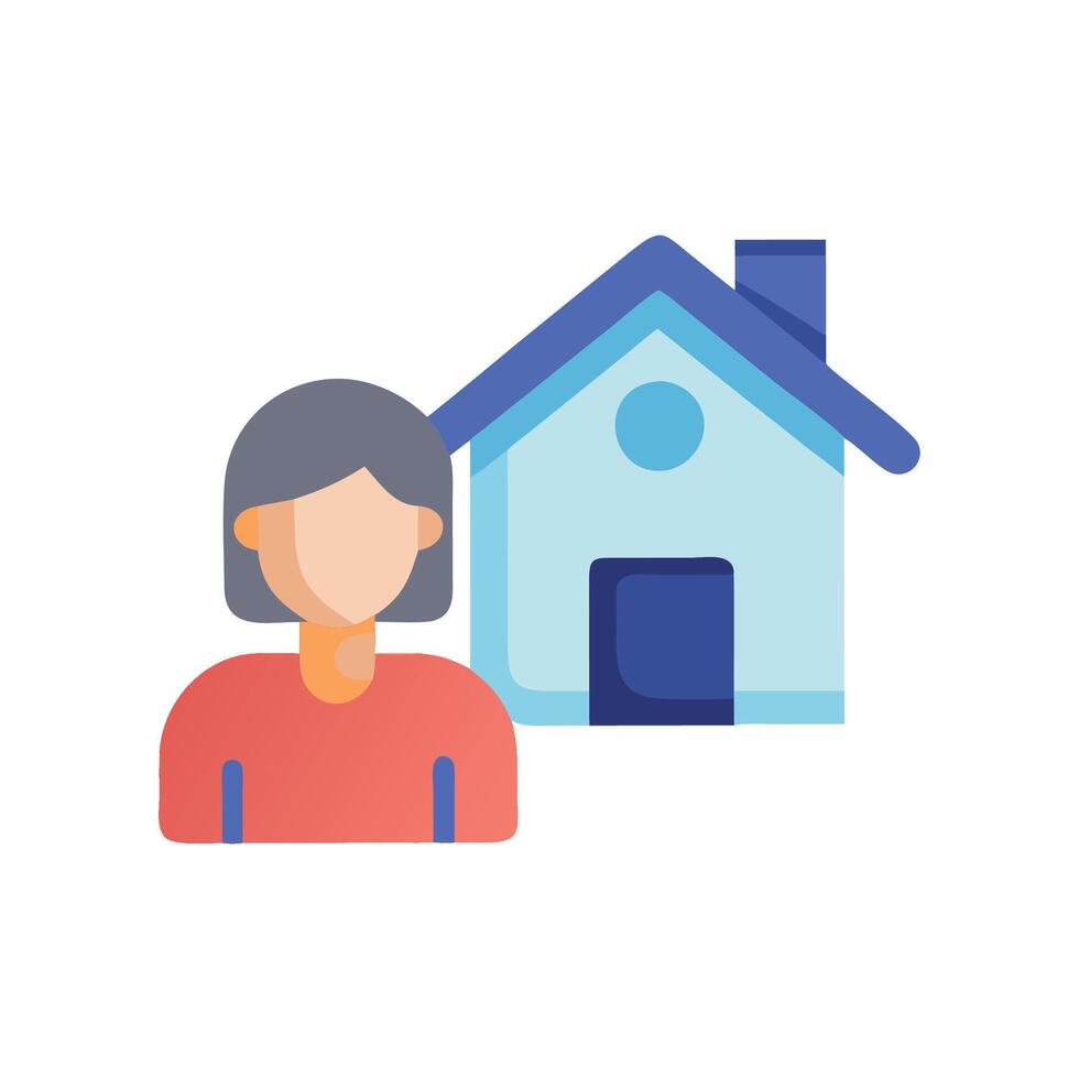 Stylish Homeowner Icon for Property Management vector