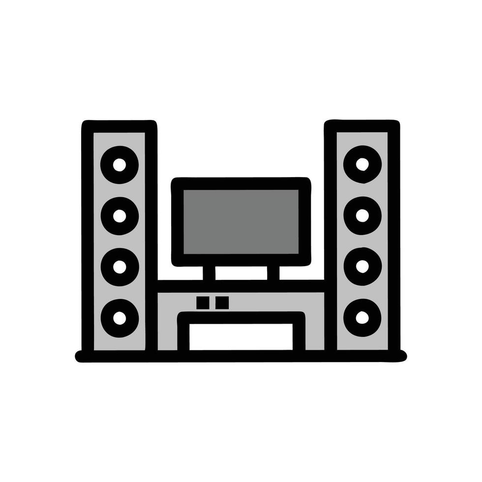 Stylish Home Theater Design for Entertainment vector