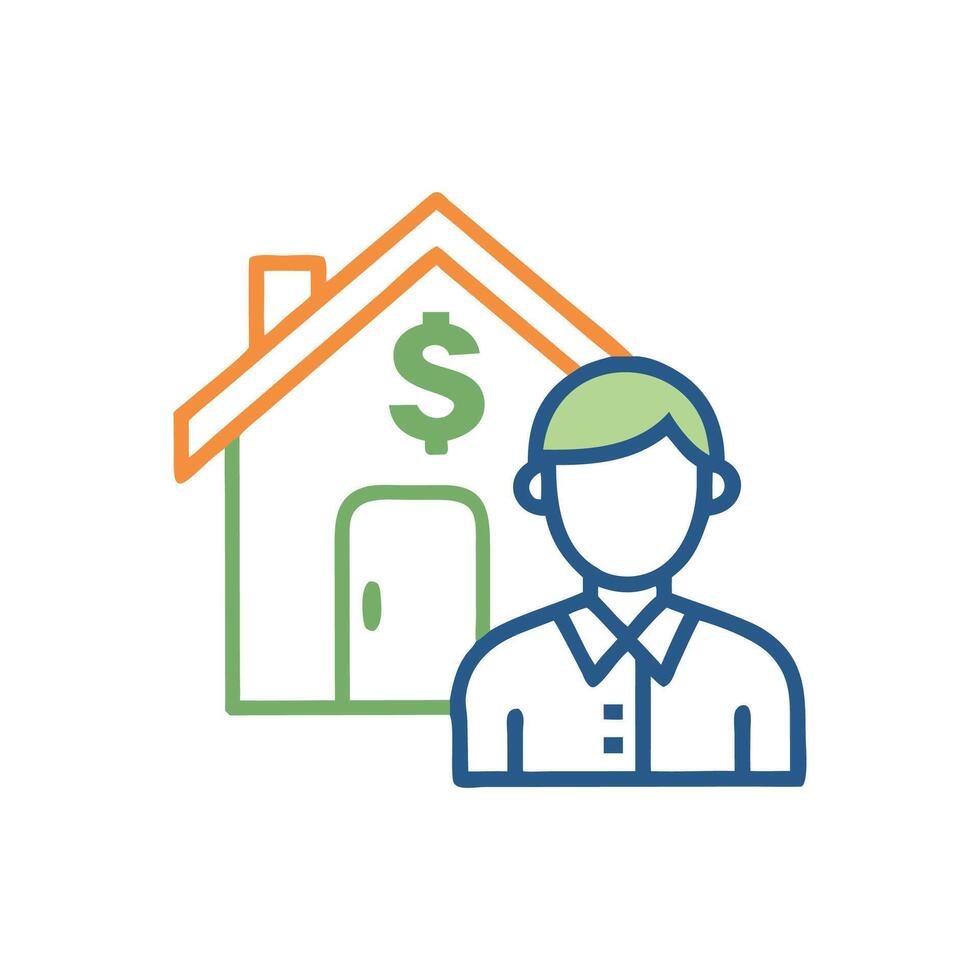 General Homeowner Icon for Various Uses vector