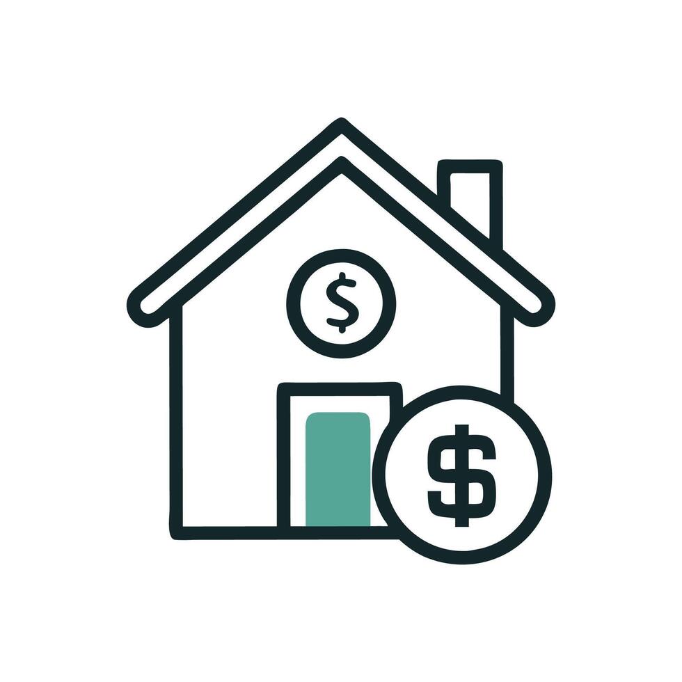 General Home Value Icon for Various Uses vector